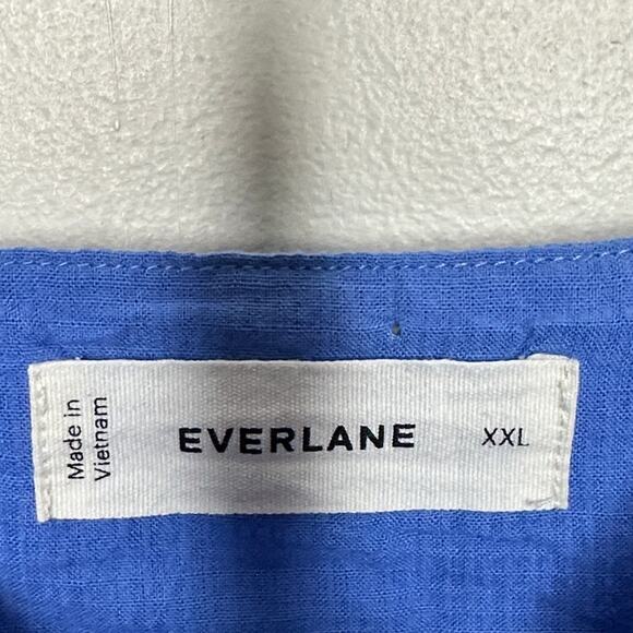 EVERLANE The Gauze Tiered Maxi Dress Blue Opal Sz XXL $148 {DD41} - Picture 4 of 5